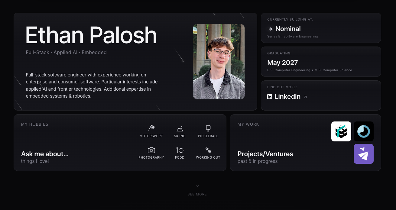 Ethan Palosh — Software Engineer